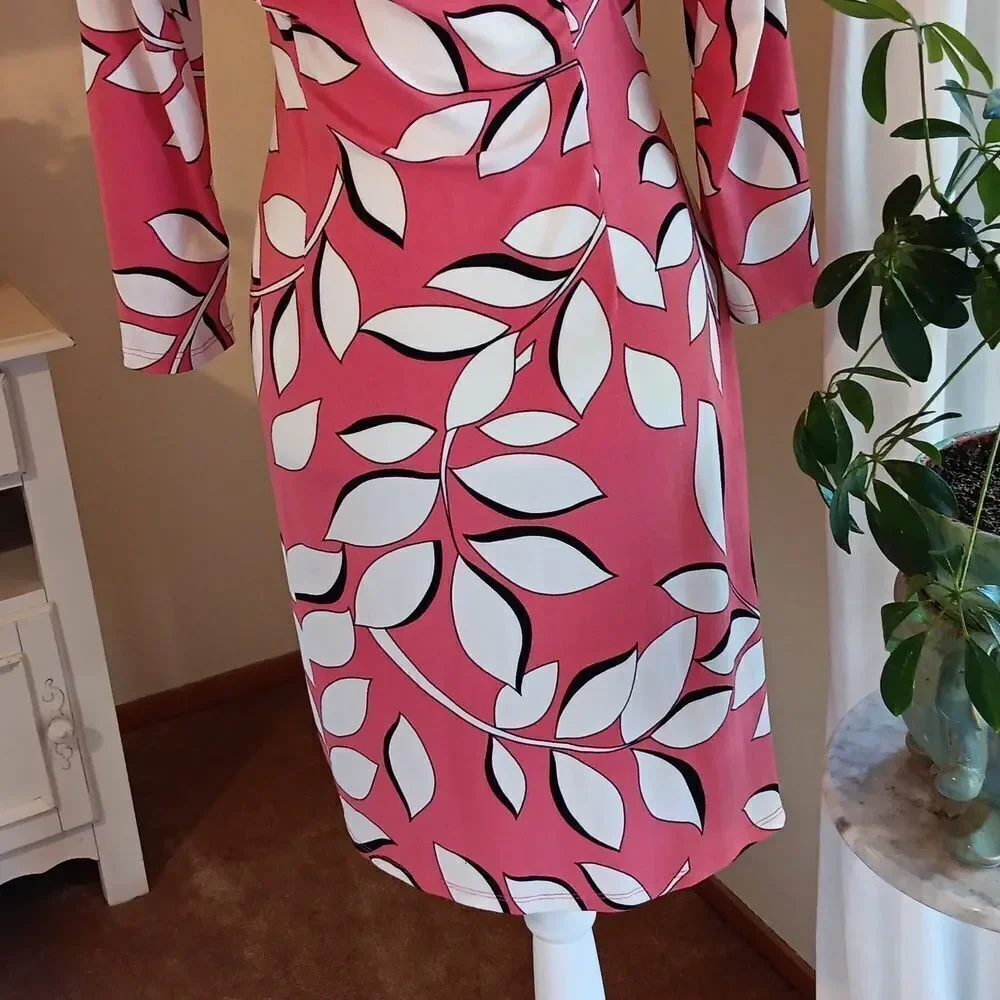 Adrianna Papell Soft Knit Dress Bold Floral